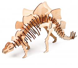 3D пазл из дерева с красками в наборе 300-08 Стегозавр