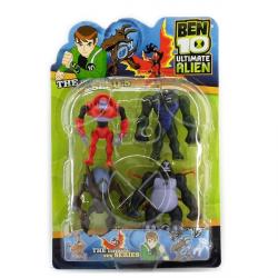 Ben10  4 светящихся фигурок  5 серии  - Обезьяно паук+Гумангозавр+Пламенный