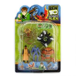 Ben10  4 светящихся фигурок  5 серии с часами -  Жук+Краб+Ион+Адватай