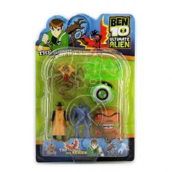 Ben10  4 светящихся фигурок  5 серии с часами -  Жук+Краб+Ион+Адватай