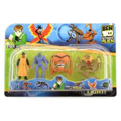 Ben10   4 светящихся фигурок  5 серии  -  Жук+Краб+Ион+Адватай