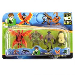 Ben10  4 светящихся фигурок  5 серии  -  Крылатый+Обезьяно паук+Блевака+ Рук