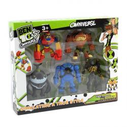 Ben10  5 светящихся фигурок  5 серии  - Краб+Энергия+Блокс+Звезда+Итэл