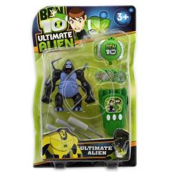 Ben10   1 фигурка + часы с дисками + плазмоизлучатель