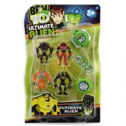 Ben10   4 фигурки +часы с дисками + йо-йо